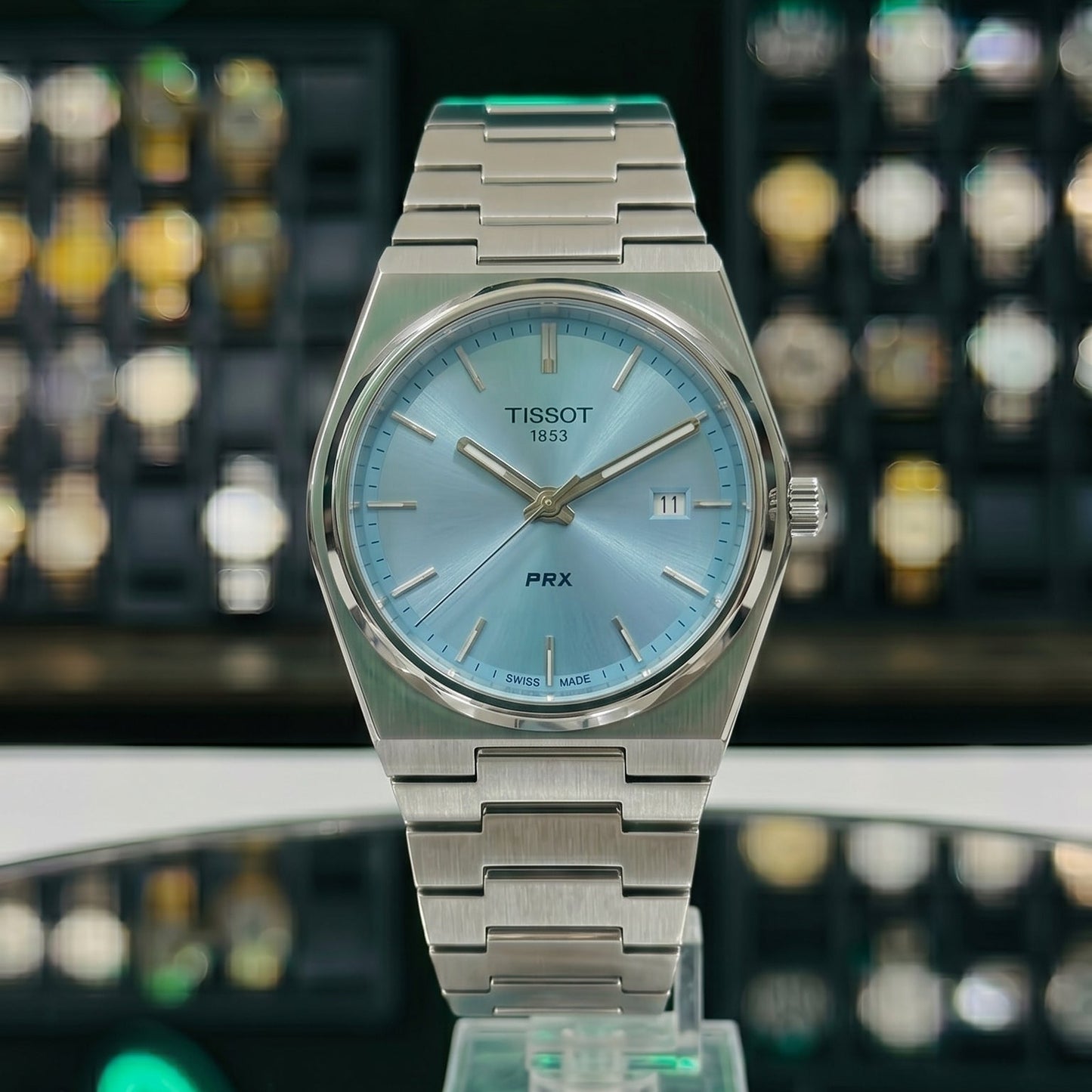 Tisot PRX Powermatic – Ice Blue Dial