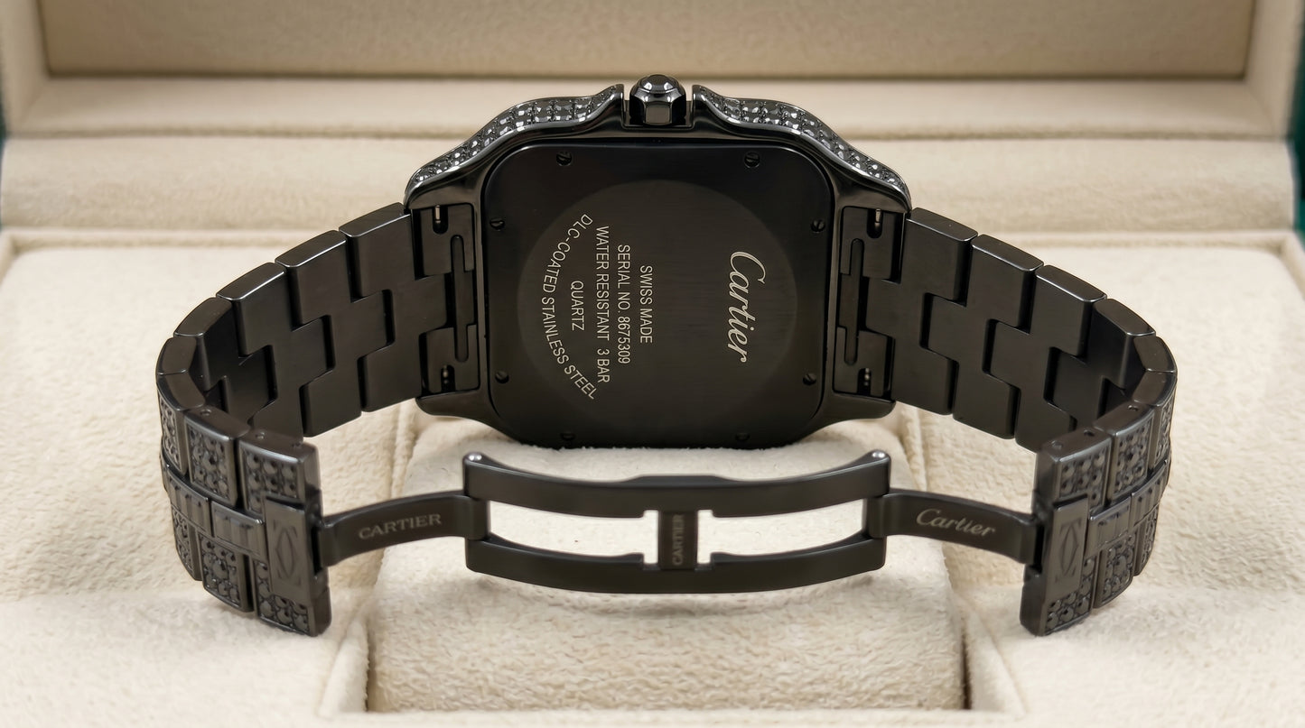 Cartear Big Stones - Black Dial - Black chain