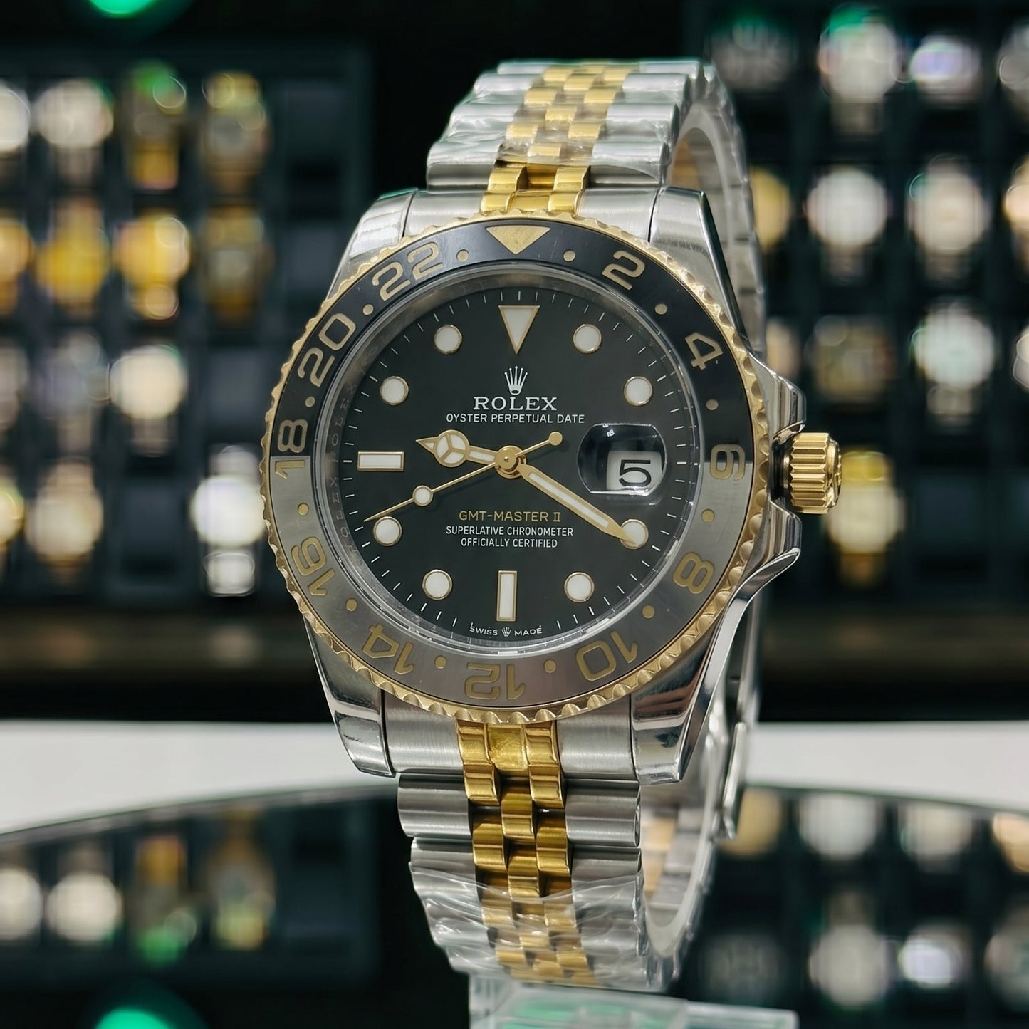 Rolex GMT-Master II Black Dial - Two Tone Grey/Black Bezel