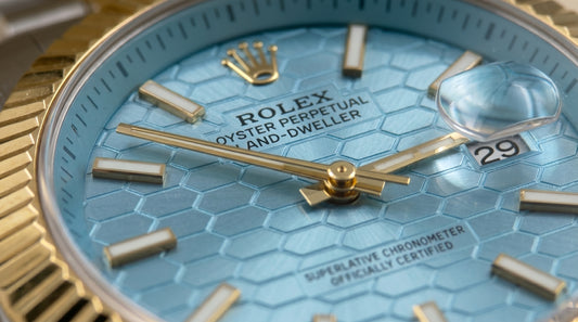 Rollie Land & Dweller Light Blue Dial - Two Tone Gold & Silver