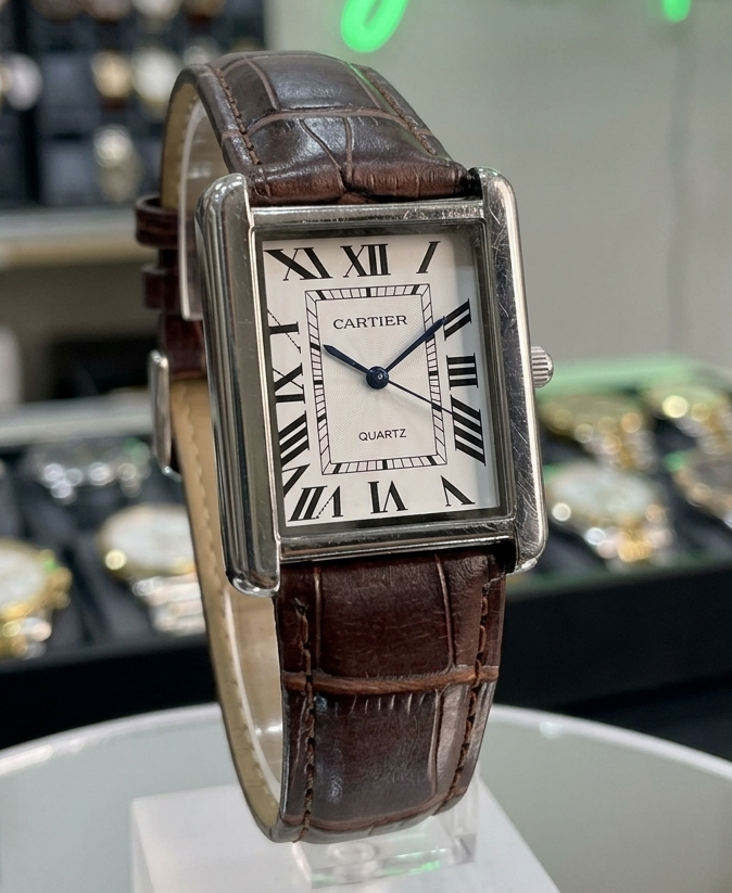 Cartear Tank – Dark Brown Leather Strap