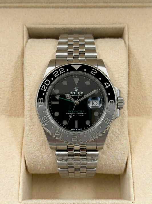 Rollie GMT Master 2 – Black Dial - Black/Grey Bezel