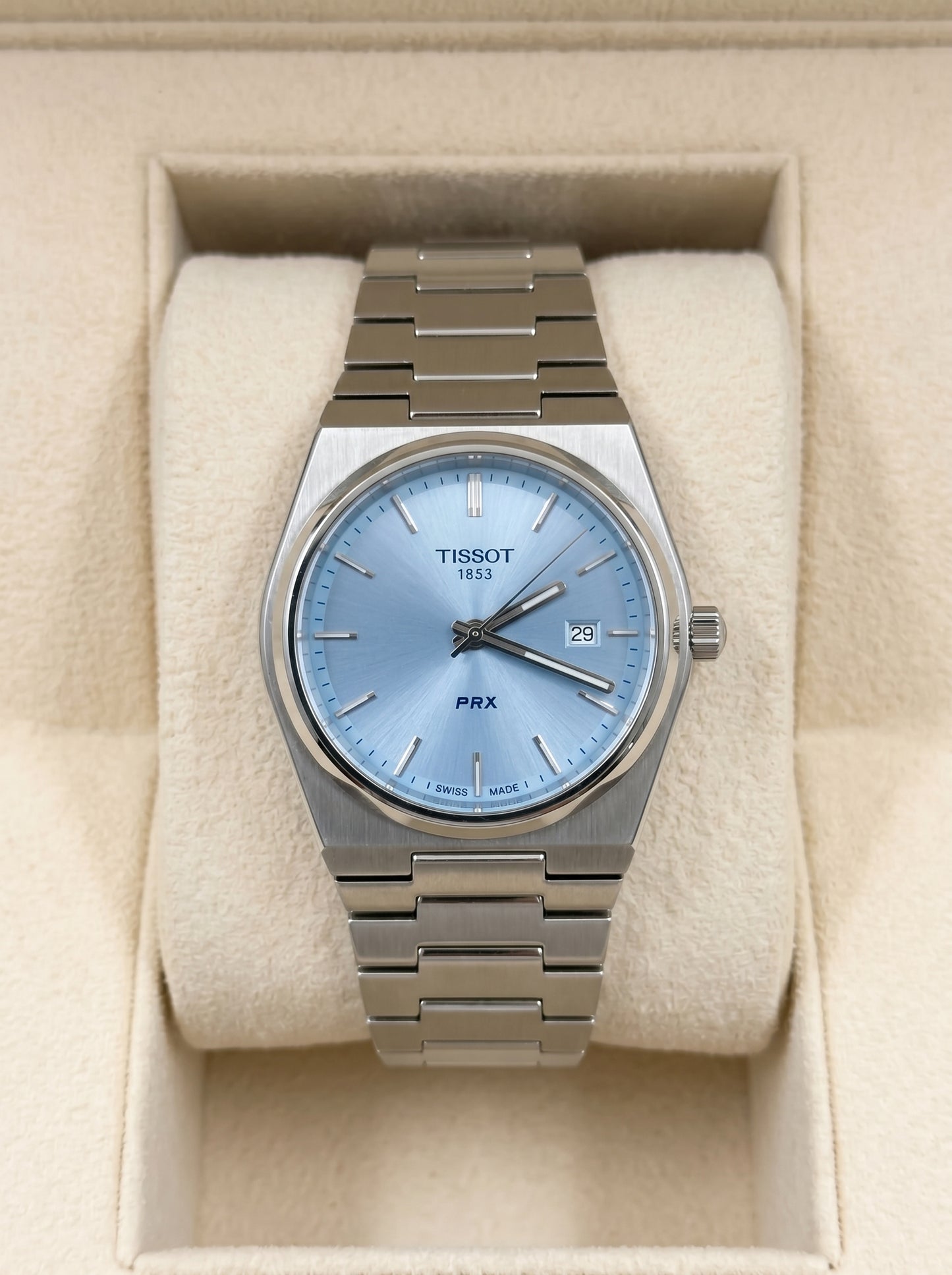 Tisot PRX Powermatic – Ice Blue Dial