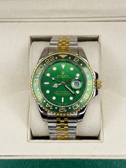 Rollie GMT Master 2 - Green Dial – Two Tone Gold & Steel