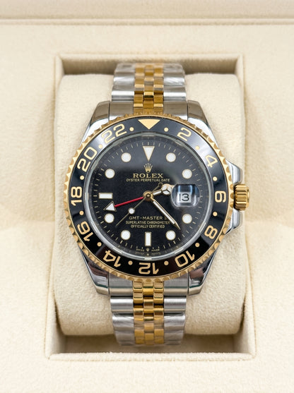 Rollie GMT Master 2 – Black Dial | Two Tone Gold & Silver
