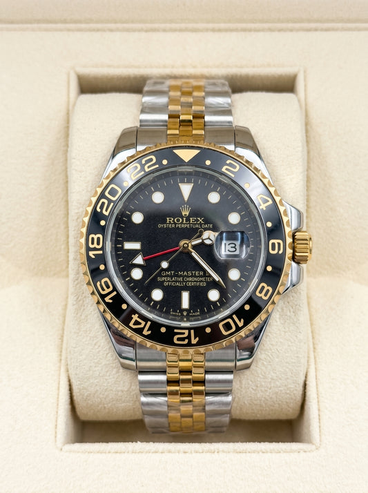 Rollie GMT Master 2 – Black Dial | Two Tone Gold & Silver