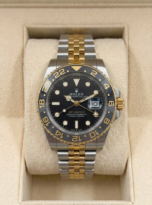 Rolex GMT-Master II Black Dial -  Two Tone Grey/Black Bezel