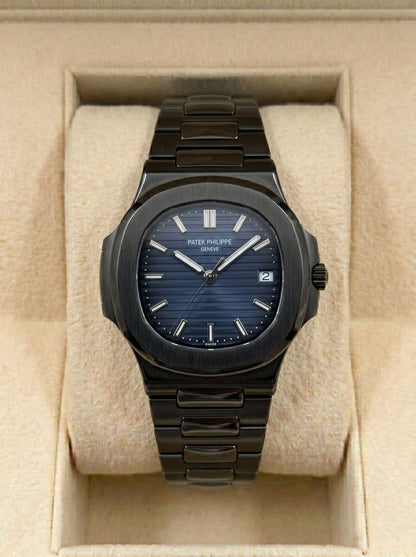 Patek Philippe – Blue Dial / Black Steel Chain