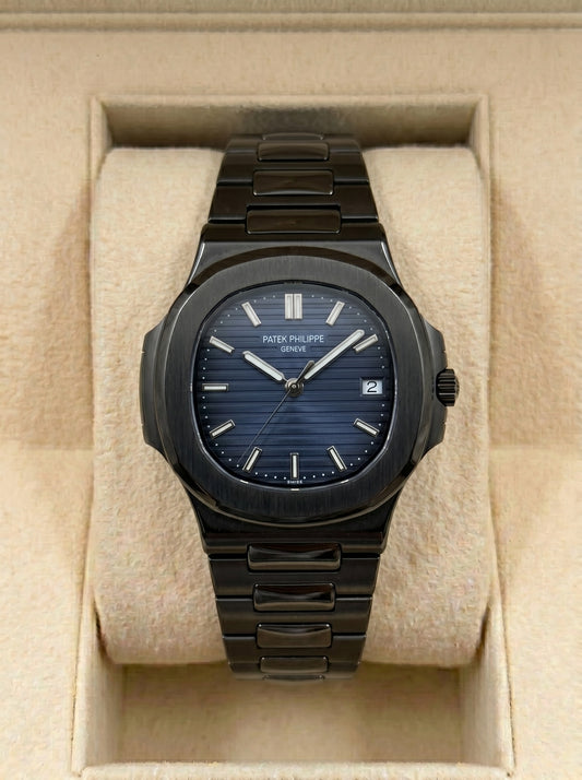 Patek Philippe – Blue Dial / Black Steel Chain