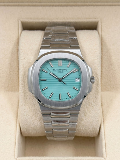 Patek Philippe – Mint Green Dial / Silver Steel Chain