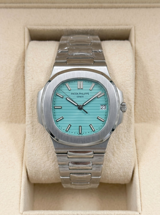 Patek Philippe – Mint Green Dial / Silver Steel Chain