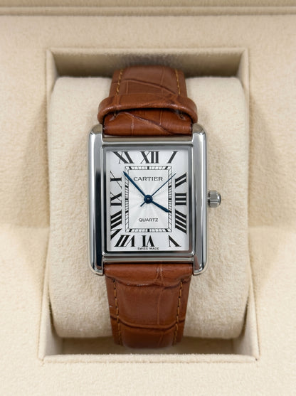 Cartear Tank – Brown Leather Strap