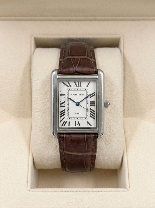 Cartear Tank – Dark Brown Leather Strap
