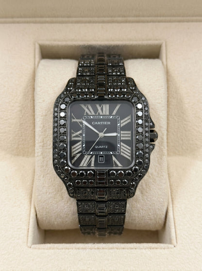Cartear Big Stones - Black Dial - Black chain