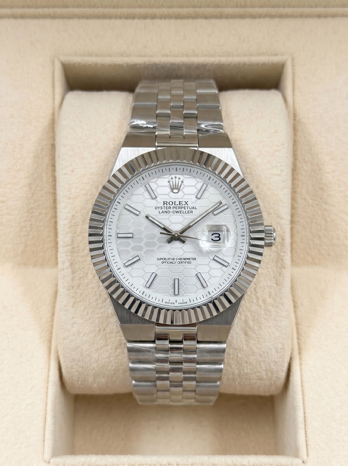 Rollie Land & Dweller Light Grey Dial - Full Silver Steel
