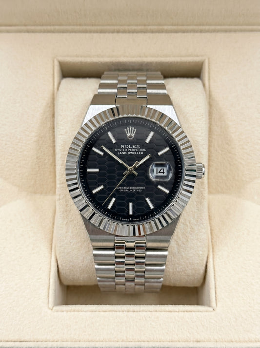 Rollie Land & Dweller Black Dial - Full Silver Steel