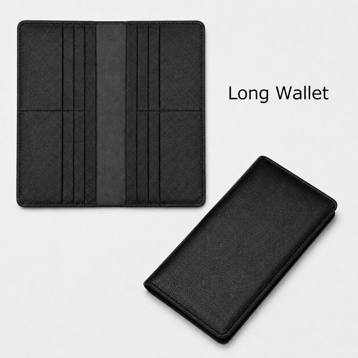 Black Long Wallet – Premium Slim Design