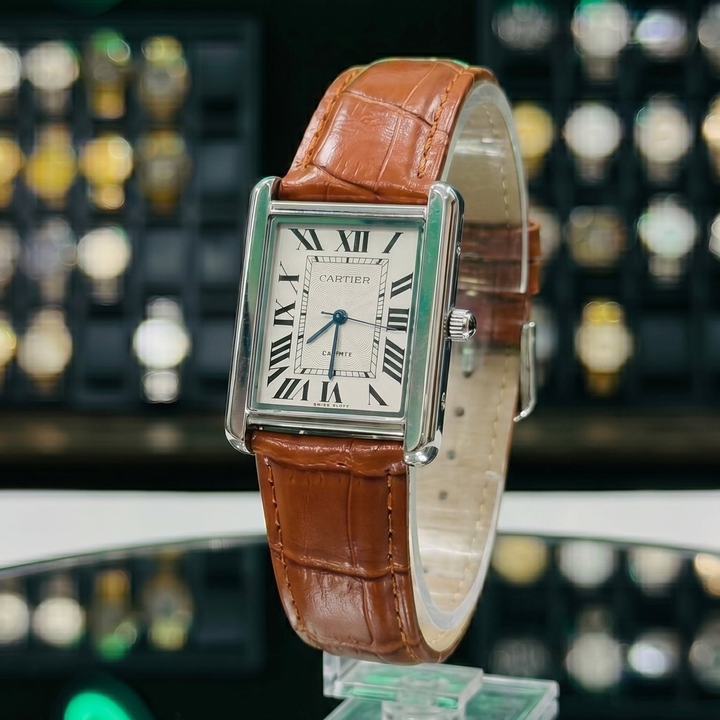 Cartear Tank – Brown Leather Strap