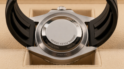 Rollie Submariner – Black Dial - Silver Case & Black Rubber Strap
