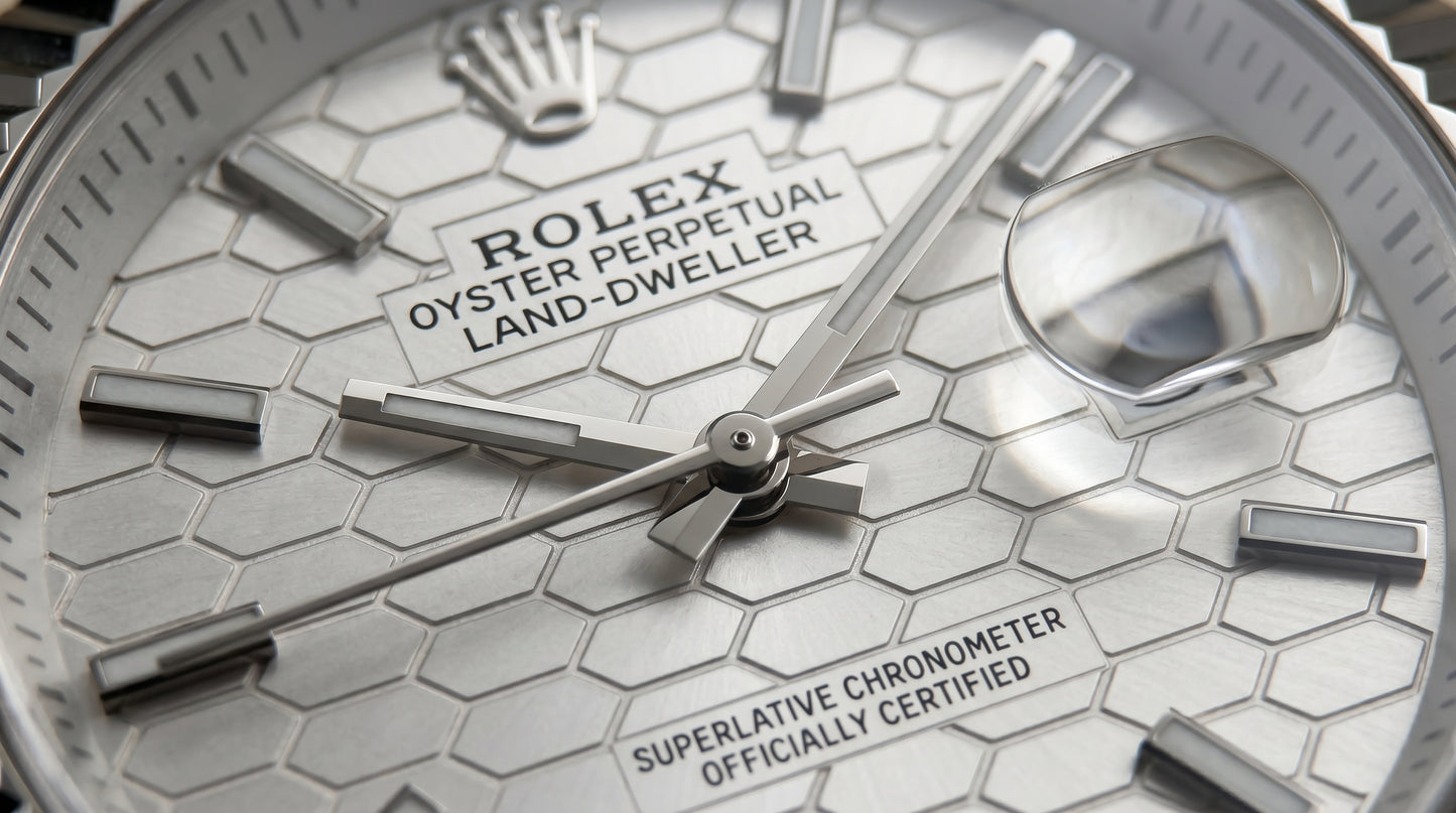 Rollie Land & Dweller Light Grey Dial - Full Silver Steel