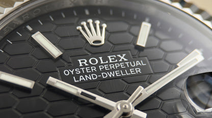 Rollie Land & Dweller Black Dial - Full Silver Steel