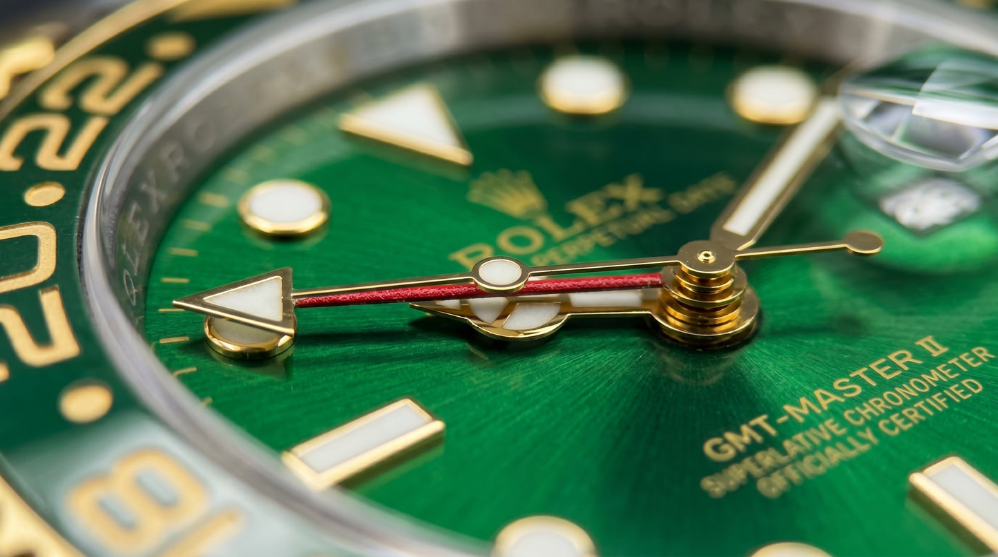 Rollie GMT Master 2 - Green Dial – Two Tone Gold & Steel