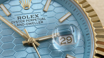 Rollie Land & Dweller Light Blue Dial - Two Tone Gold & Silver