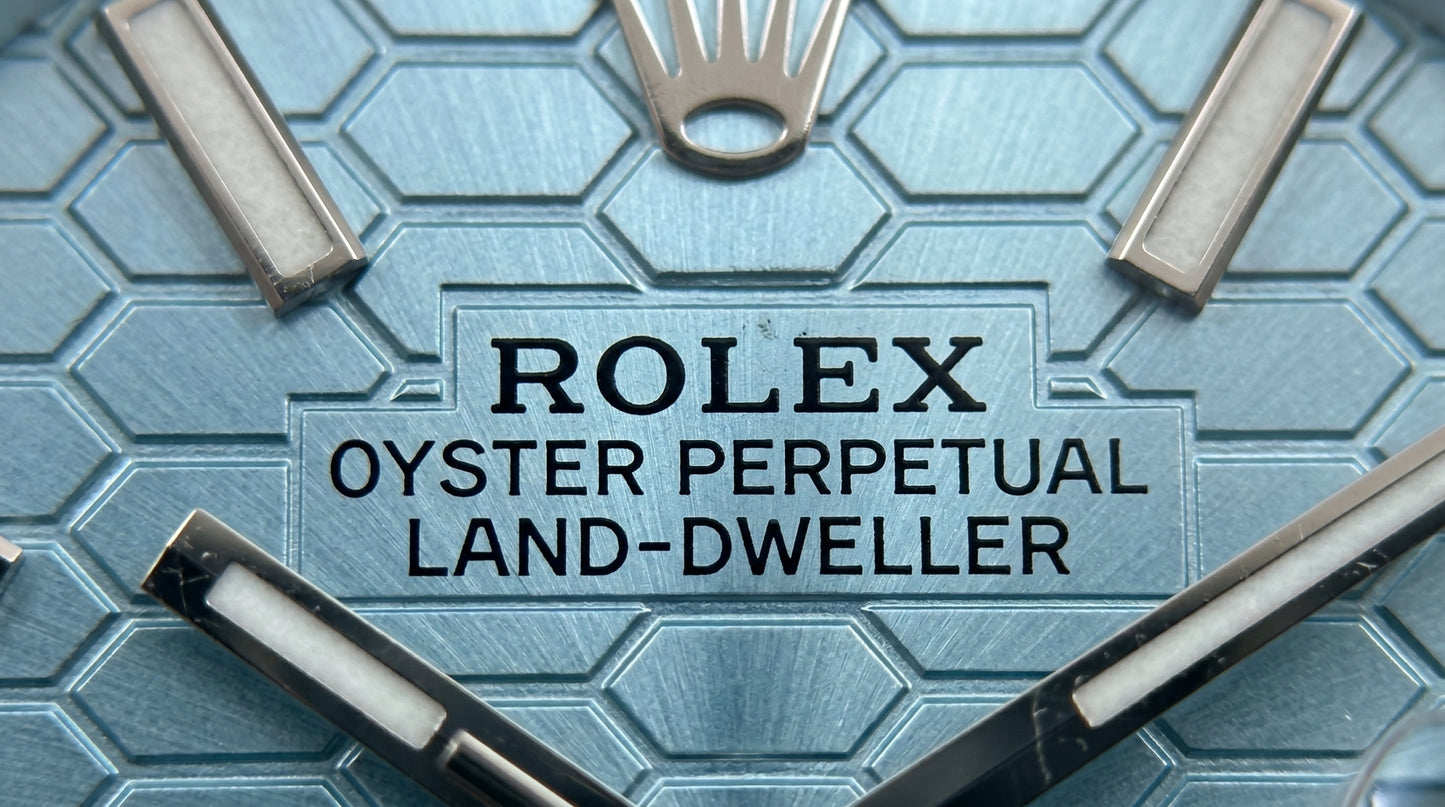 Rollie Land & Dweller Ice Blue Dial - Full Silver Steel