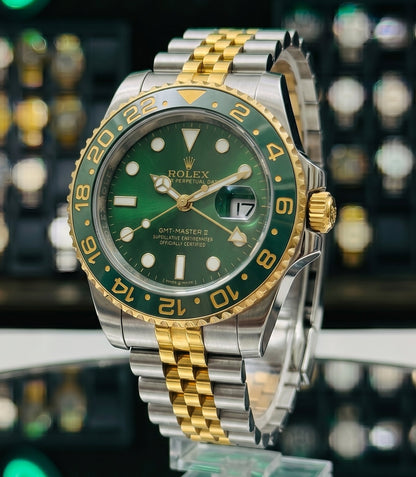 Rollie GMT Master 2 - Green Dial – Two Tone Gold & Steel