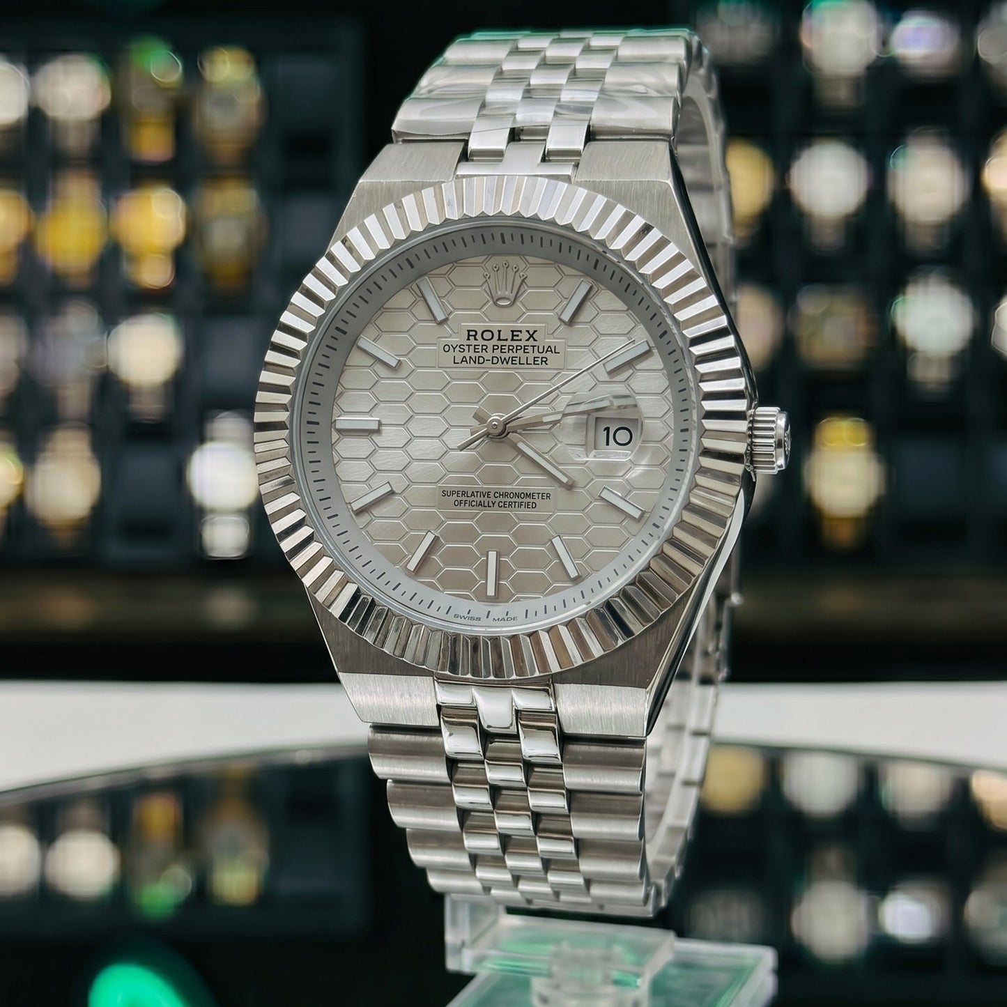 Rollie Land & Dweller Grey Dial - Full Silver Steel