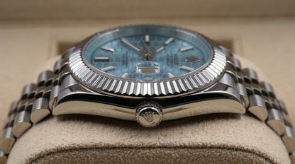 Rollie Land & Dweller Ice Blue Dial - Full Silver Steel
