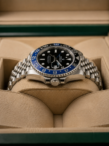 Rollie GMT Master 2 – Black Dial - Blue/Black Bezel