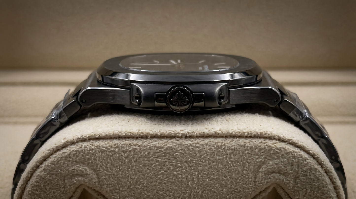 Patek Philippe – Black Dial / Black Steel Chain