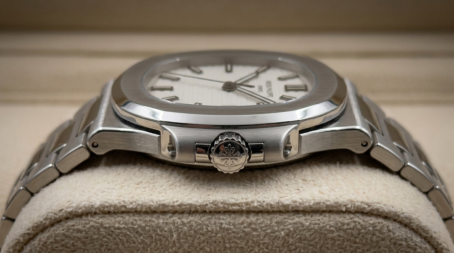 Patek Philippe – White Dial / Silver Steel Chain