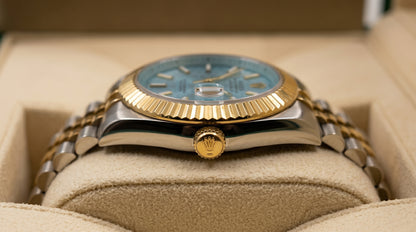 Rollie Land & Dweller Light Blue Dial - Two Tone Gold & Silver