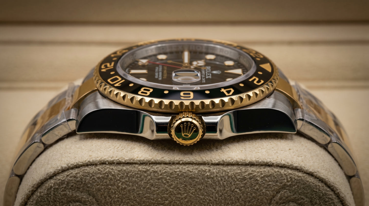 Rollie GMT Master 2 – Black Dial | Two Tone Gold & Silver