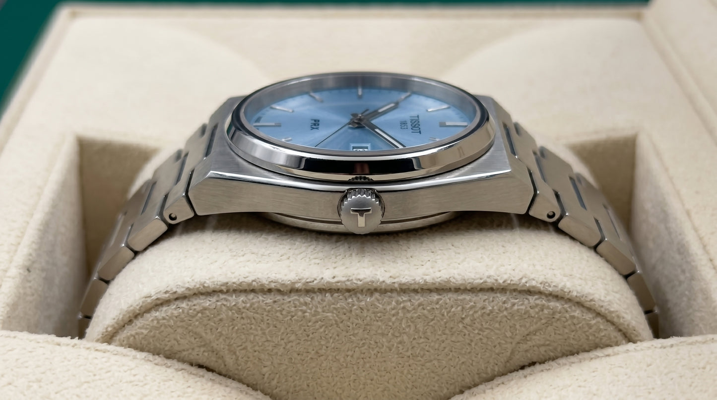 Tisot PRX Powermatic – Ice Blue Dial