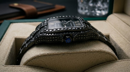 Cartear Big Stones - Black Dial - Black chain