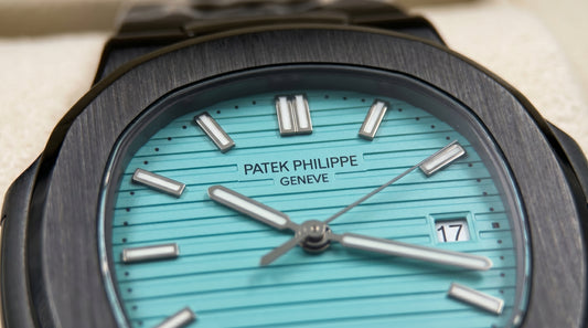 Patek Philippe – Mint Green Dial / Full Black Steel Chain