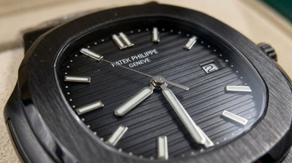 Patek Philippe – Black Dial / Black Steel Chain
