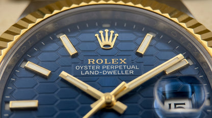Rollie Land & Dweller Blue Dial - Two Tone Gold & Silver
