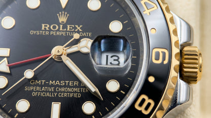 Rollie GMT Master 2 – Black Dial | Two Tone Gold & Silver